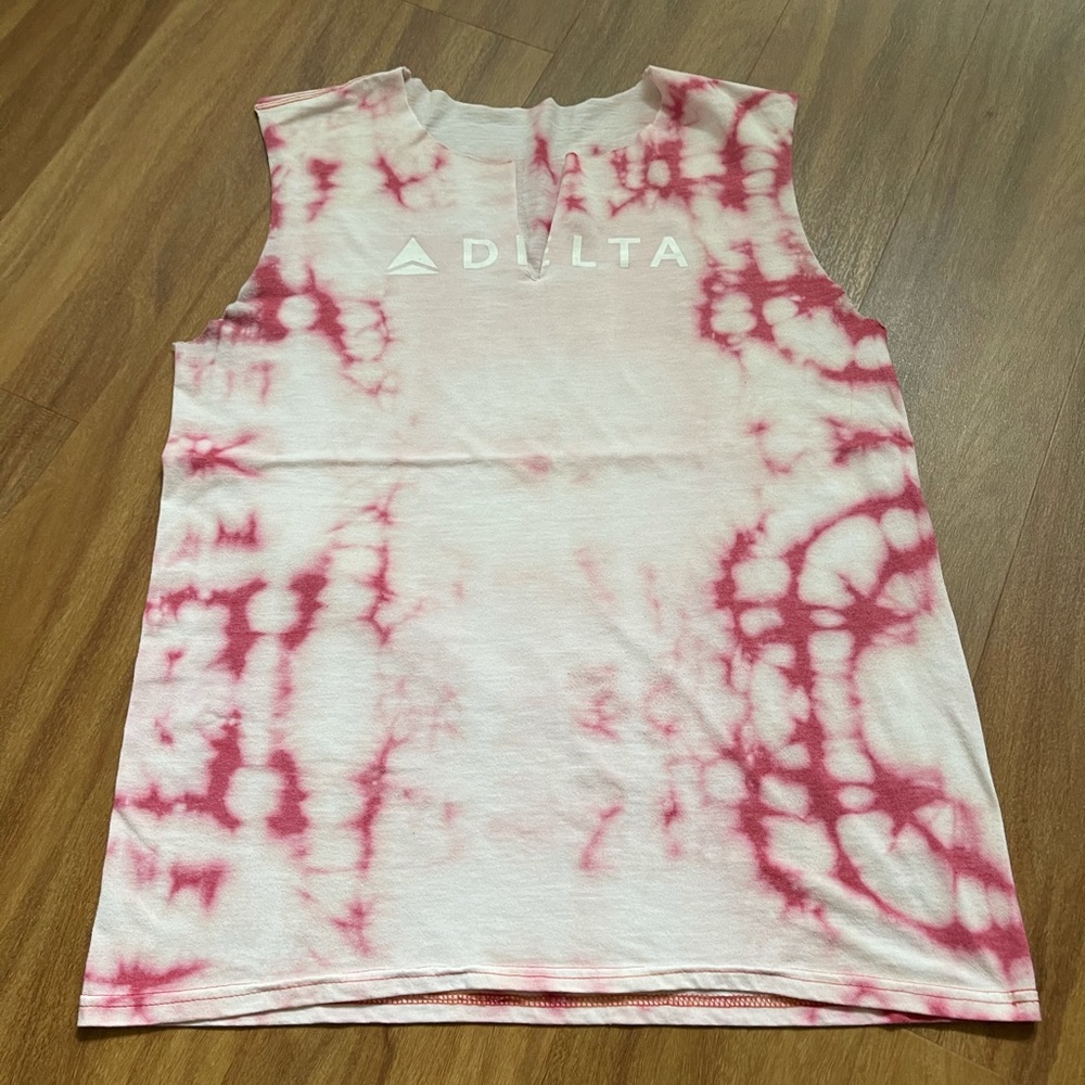 Distressed Acid Wash Delta Air Lines Tank Top